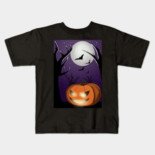 Halloween pumpkin stage Kids T-Shirt